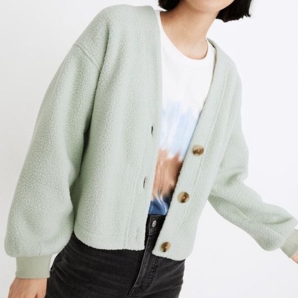 Madewell Sweaters - Madewell (Re)sourced Fleece Crop Cardigan
